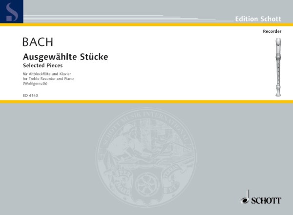 Ausgewählte Stücke&nbsp;&nbsp;für Altblockflöte und Klavier&nbsp;&nbsp;