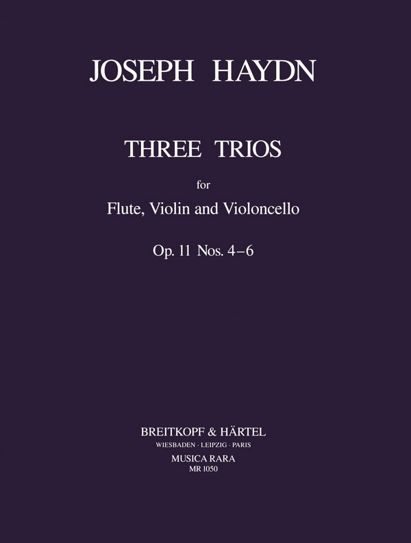 3 Flötentrios op.11Band 2 (Nr.4-6)  für Flöte, Violine und Violoncello  Stimmen