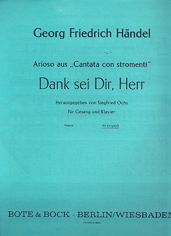 Dank sei dir Herr  für Alt, Violine und Orgel (dt)  