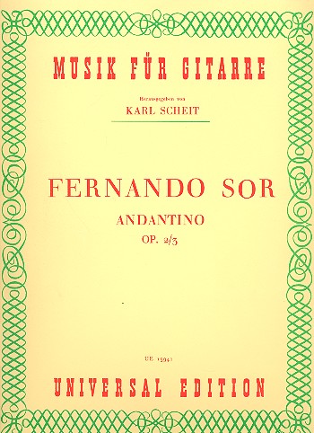 Andantino op.2,3  für Gitarre  