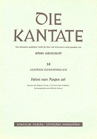 Hebet eure Augen auf gen Himmel&nbsp;&nbsp;für  Sopran, Tenor, 2 Violinen und Bc&nbsp;&nbsp;Partitur