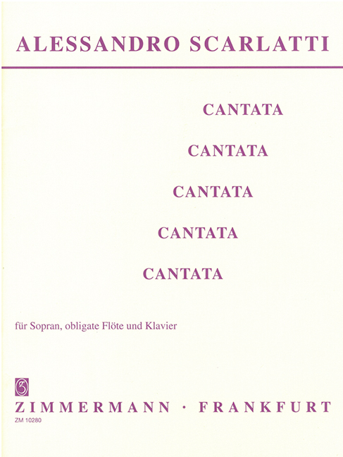 Cantata  per soprano con flauto obbligato (e pianoforte)  Partitur und 2 Stimmen (it/dt/en)