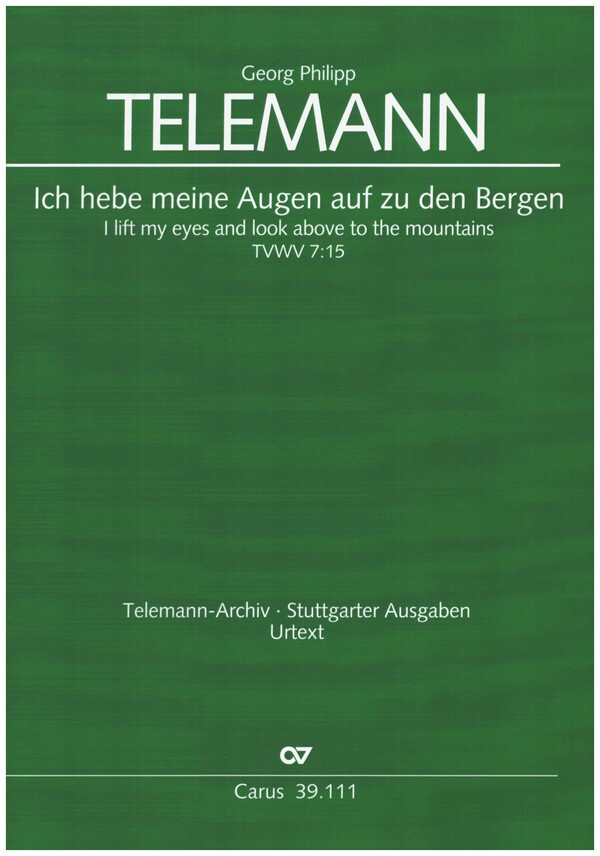 Ich hebe meine Augen auf TVWV7:15&nbsp;&nbsp;für Tenor, Violine (Oboe) und Bc&nbsp;&nbsp;Partitur