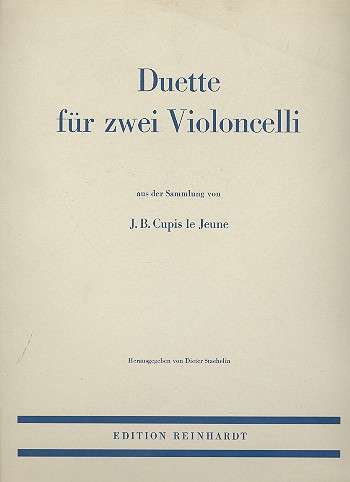 Duette aus der Sammlung von  J.B. Cupis le Jeune für 2 Violoncelli  Spielpartitur