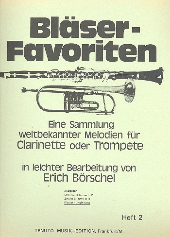 Bläser-Favoriten Band 2  für Klarinette oder Trompete  Klavierbegleitung