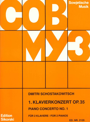 Konzert op.35 (1. Klavierkonzert)  für Klavier, Trompete und Streicher  Ausgabe für 2 Klaviere