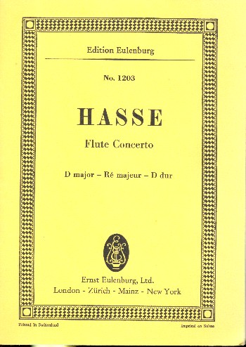 Konzert D-Dur&nbsp;&nbsp;für Flöte und Streicher&nbsp;&nbsp;Studienpartitur