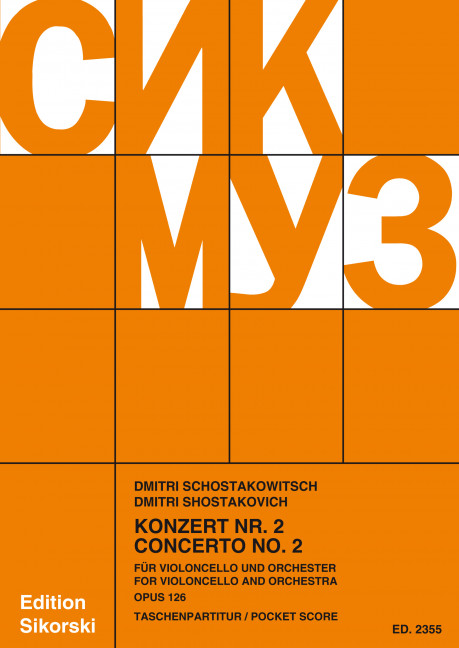 Konzert Nr.2 op.126  für Violoncello und Orchester  Studienpartitur
