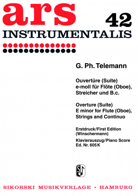 Ouvertüre e-Moll für Flöte (Oboe),&nbsp;&nbsp;Streicher und Bc für Flöte und&nbsp;&nbsp;Kklavier