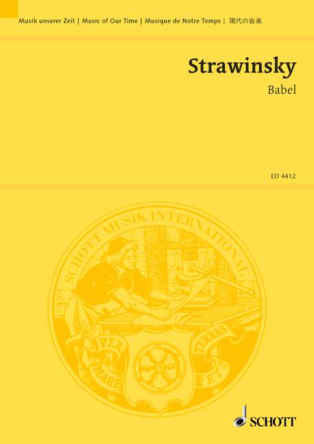 Babel  für Erzähler, Männerchor (TTBB) und Orchester  Studienpartitur