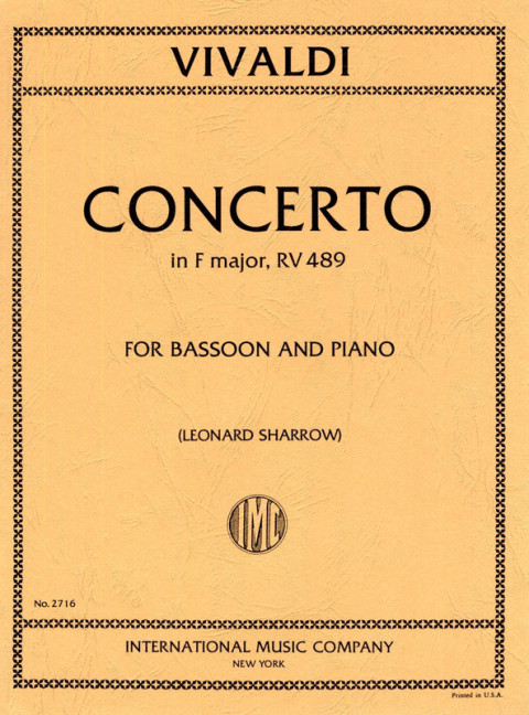 Concerto f major F.VIII:20&nbsp;&nbsp;for bassoon and piano&nbsp;&nbsp;