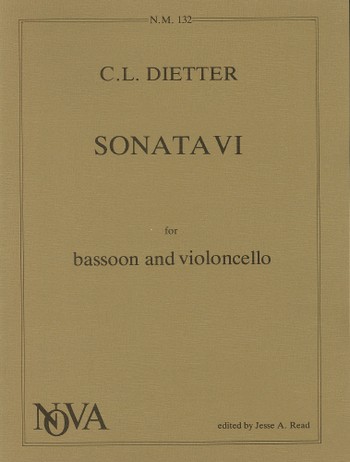Sonata no.6  for bassoon and violoncello  score
