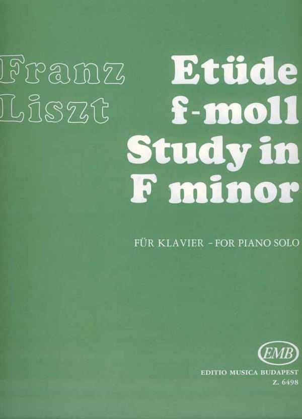 Etüde f-moll  für Klavier  
