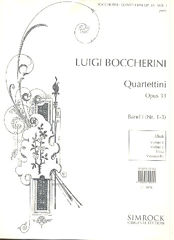 Quartettini op.33 Band 1&nbsp;&nbsp;für Streichquartett&nbsp;&nbsp;Stimmen