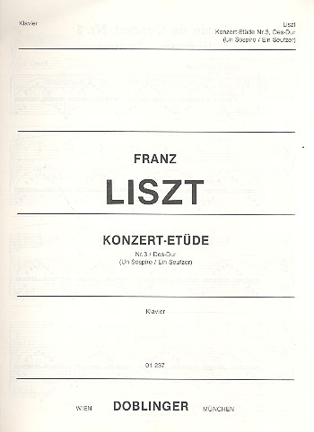 Un sospriro Konzertetüde&nbsp;&nbsp;Es-Dur Nr.3 für Klavier&nbsp;&nbsp;