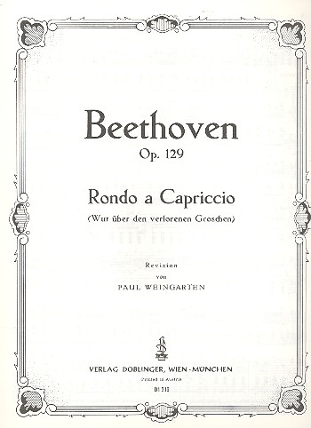 Rondo a capriccio G-Dur op.129&nbsp;&nbsp;Die Wut über den verlorenen Groschen&nbsp;&nbsp;für Klavier
