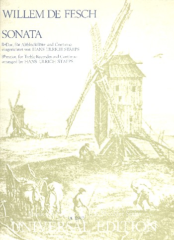 Sonate B-Dur  für Altblockflöte und Bc  