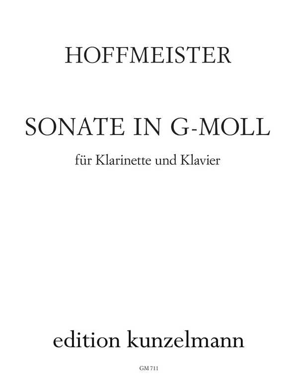 Sonate g-Moll&nbsp;&nbsp;für Klarinette und Klavier&nbsp;&nbsp;