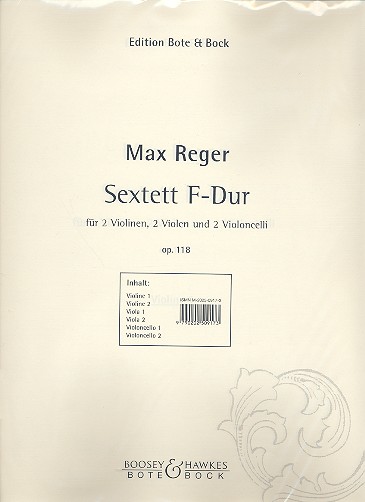 Sextett op.118&nbsp;&nbsp;für 2 Violinen, 2 Violen und 2 Violoncelli&nbsp;&nbsp;Stimmen