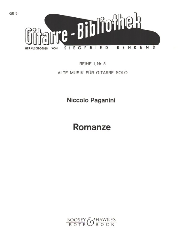 Romanze&nbsp;&nbsp;für Gitarre&nbsp;&nbsp;