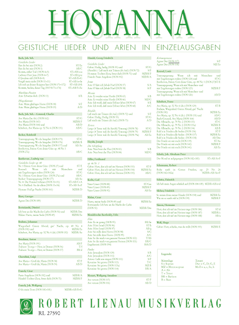 Agnus dei aus der Krönungsmesse KV317  für Sopran und Klavier  