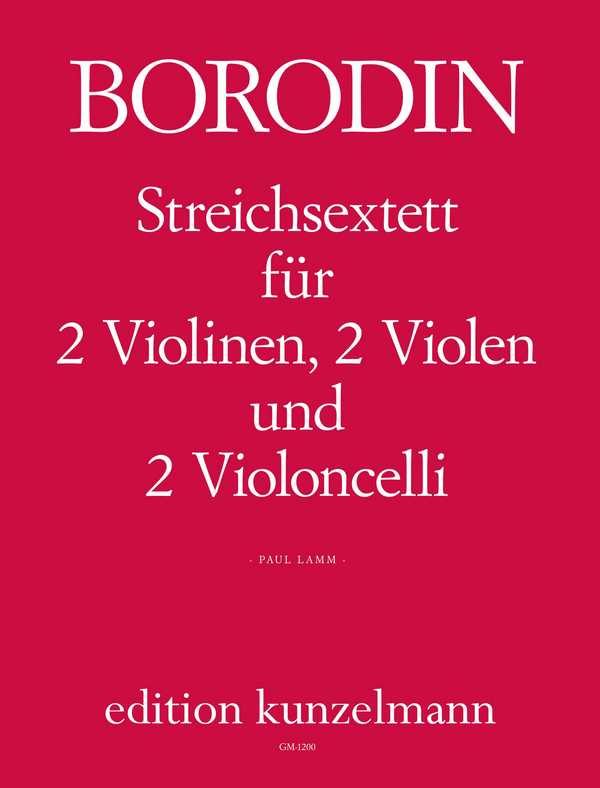Sextett  für 2 Violinen, 2 Violen und 2 Violoncelli  Partitur und Stimmen