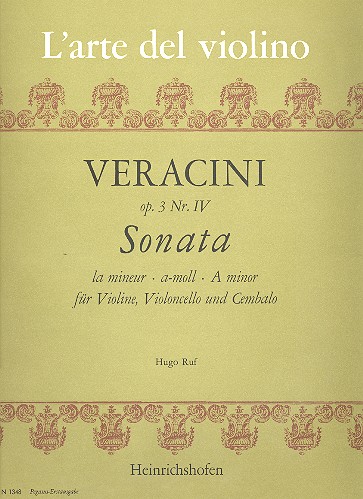 Sonate a-Moll op.3,4   für 2 Violinen und Bc  Partitur und Stimmen