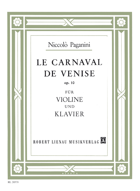 Le carneval de Venise op.10  für Violine und Klavier  