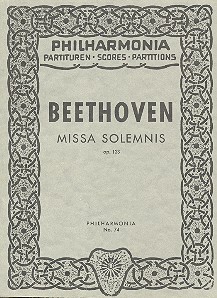 Missa solemnis D-Dur op.123&nbsp;&nbsp;für Soli, Chor und Orchester&nbsp;&nbsp;Studienpartitur