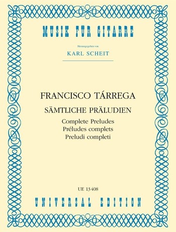 Sämtliche Präludien  für Gitarre  
