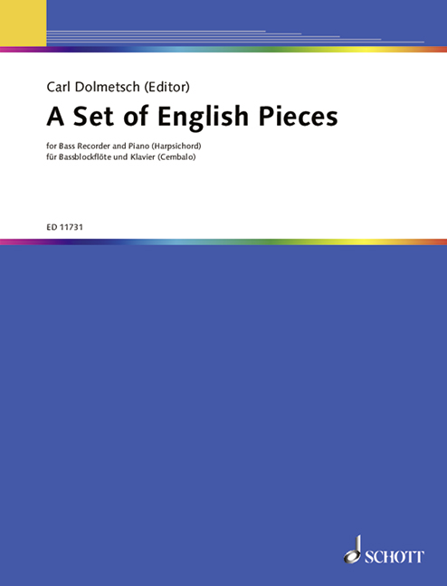 A Set of English Pieces  for bass recorder (treble rec.) and piano  