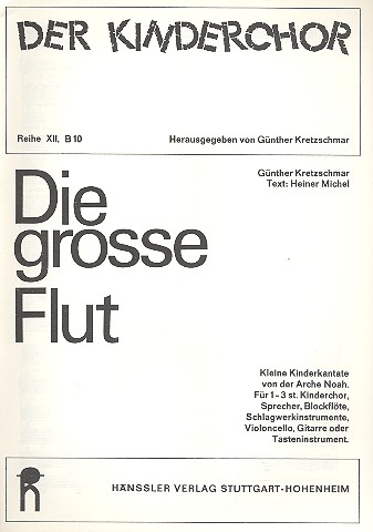 Die grosse Flut  für Frauenchor und Instrumente  Partitur