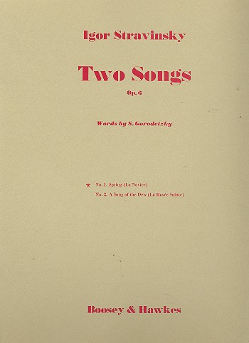 2 Songs op. 6/1  für Mezzo-Sopran und Klavier  