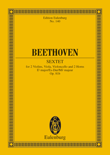 Sextett Es-Dur op.81B&nbsp;&nbsp;für 2 Hörner und Streichquartett&nbsp;&nbsp;Studienpartitur