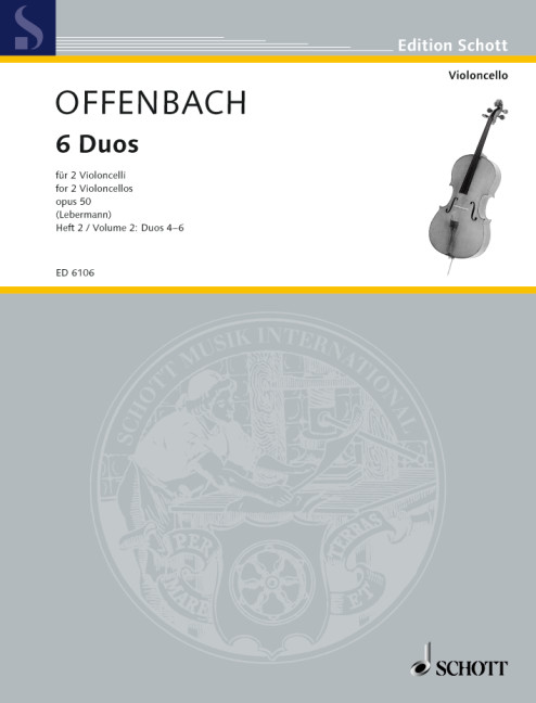 6 Duos op.50 Band 2 (Nr.4-6)  für 2 Violoncelli  Stimmen