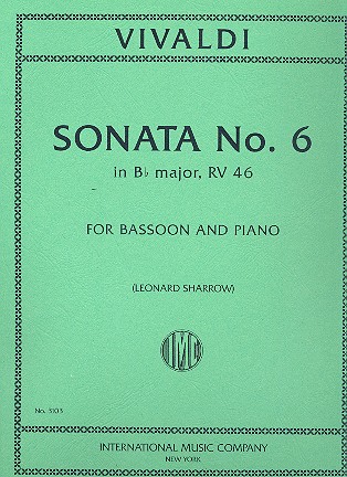 Sonata B flat major no.6&nbsp;&nbsp;for bassoon and piano&nbsp;&nbsp;