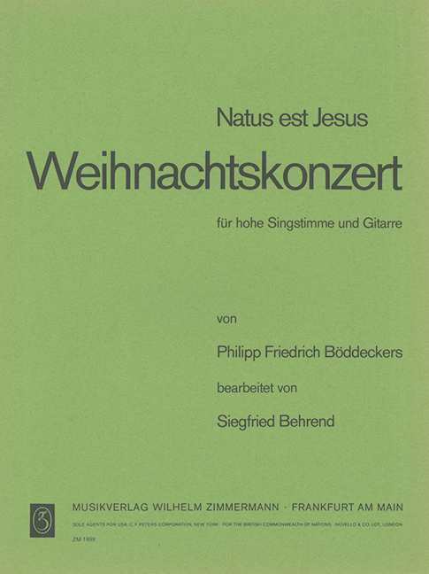 Natus est Jesus Weihnachtskonzert  für hohe Singstimme und Gitarre  