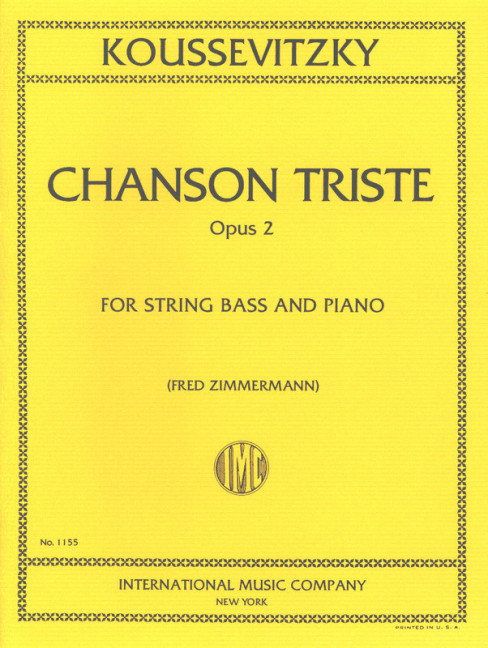 Chanson triste op.2  for double bass and piano  