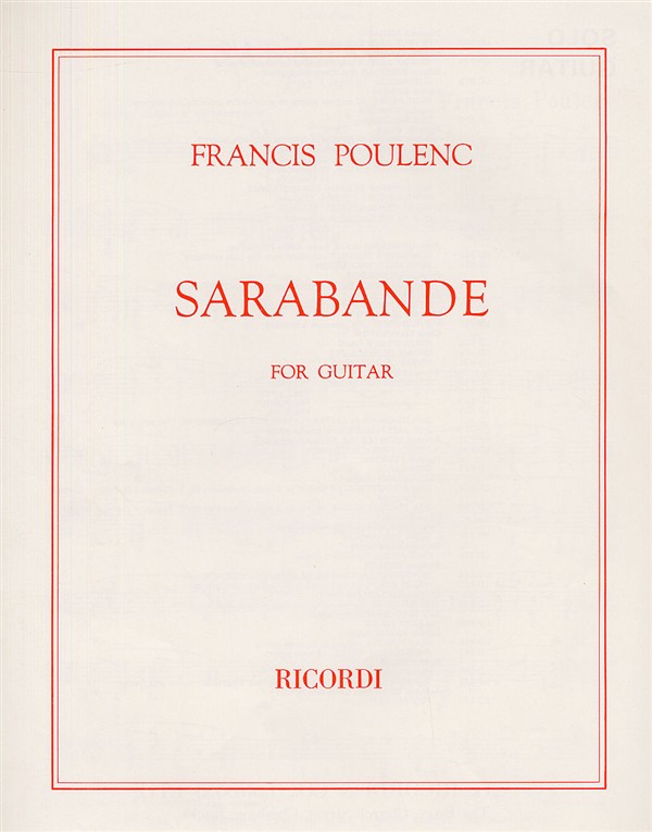 Sarabande&nbsp;&nbsp;for guitar&nbsp;&nbsp;