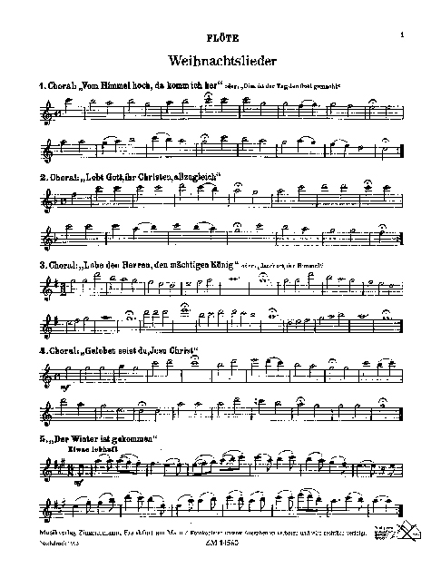 Fröhliche Weihnachten&nbsp;&nbsp;40 Weihnachts- und Neujahrslieder&nbsp;&nbsp;Flöte