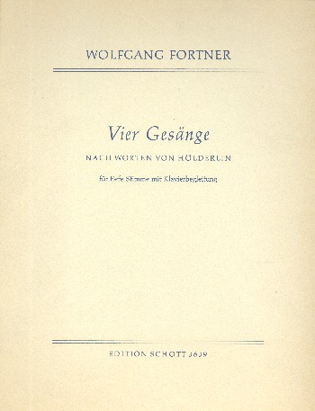 4 Gesänge  für Gesang (mittel) und Klavier  