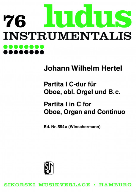 Partita C-Dur Nr.1 für&nbsp;&nbsp;Oboe, Orgel und Bc&nbsp;&nbsp;