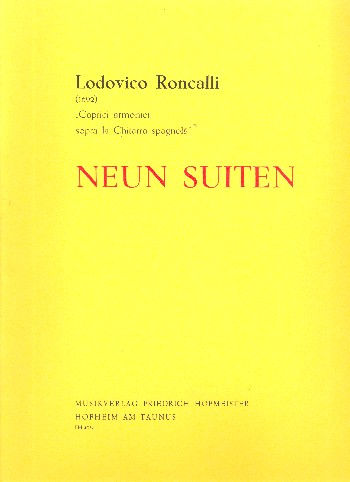 9 Suiten aus Caprici armonici sopra la chitarra spagnola  für Gitarre  