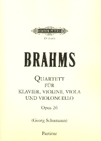 Klavierquartett A-Dur op.26&nbsp;&nbsp;für Klavier, Violine, Viola und Violoncello&nbsp;&nbsp;
