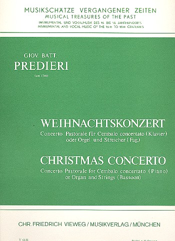 Weihnachtskonzert  für Cembalo (Orgel/Klavier) und Streicher  Partitur (= Cembalo/Orgel/Klavier)