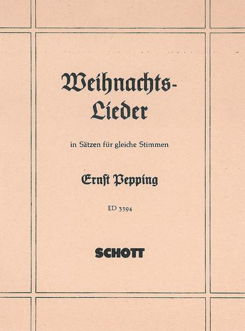 Weihnachtslieder  für Chor (1-3 gleiche Stimmen)  Chorpartitur