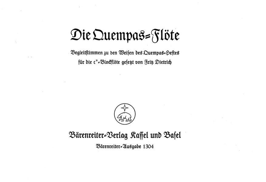 Die Quempas-Flöte&nbsp;&nbsp;für Gesang und Instrumente&nbsp;&nbsp;Begleitstimme Sopranblockflöte (Altblockflöte/Instrumente in C)