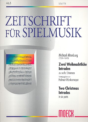 Zwei Weihnachtliche Intraden  für 6 Blockflöten (SSATTB)  Partitur