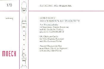 Lobt Gott ihr Christen allegleich  für 2 Blockflöten (SA)  Spielpartitur