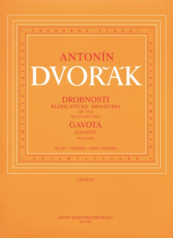 Kleine Stücke op.75a   für (2 Violinen und Viola) und Gavotte (3 Violinen)  Stimmen